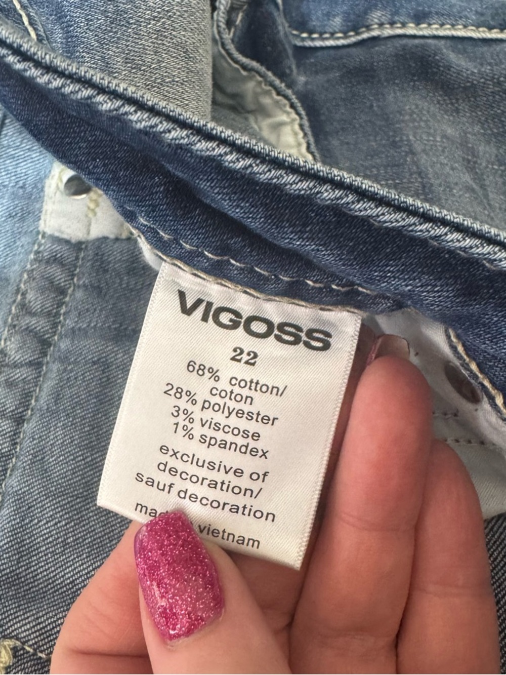 Vigoss Heritage Fit Mid Rise Capri Jeans Size 22 NWT - Picture 12 of 12